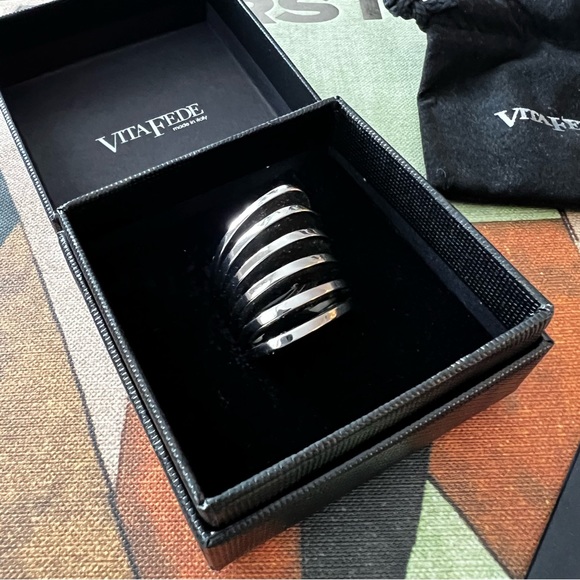 VITA FEDE Futuristic Abstract Silver Ring - Picture 16 of 16